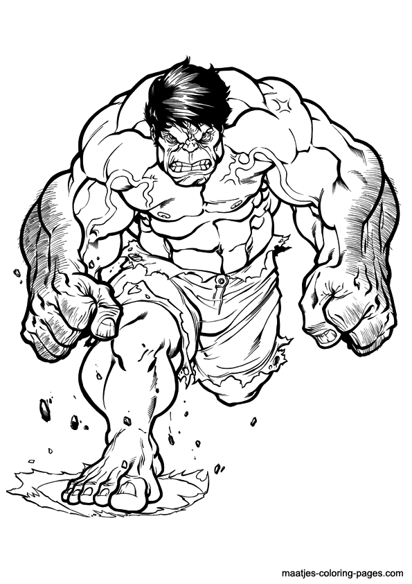 着色页: 绿巨人 (超级英雄) #79087 - 免费可打印着色页