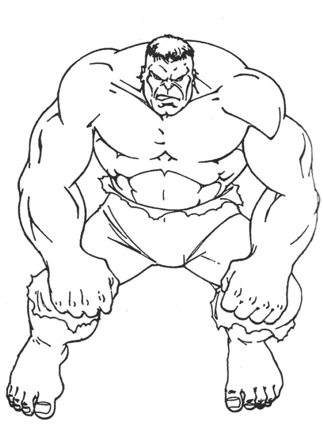 着色页: 绿巨人 (超级英雄) #79091 - 免费可打印着色页
