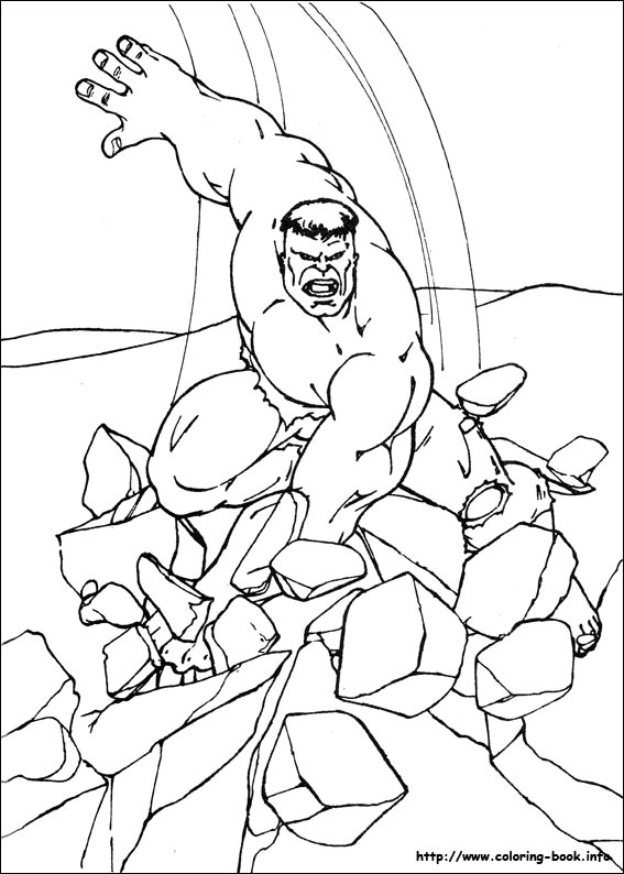 着色页: 绿巨人 (超级英雄) #79094 - 免费可打印着色页