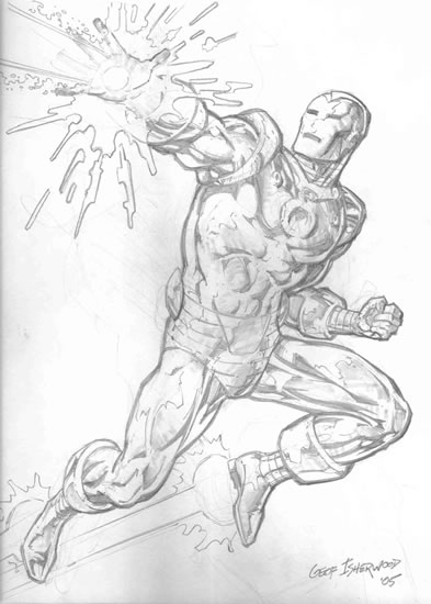 着色页: 钢铁侠 (超级英雄) #80571 - 免费可打印着色页