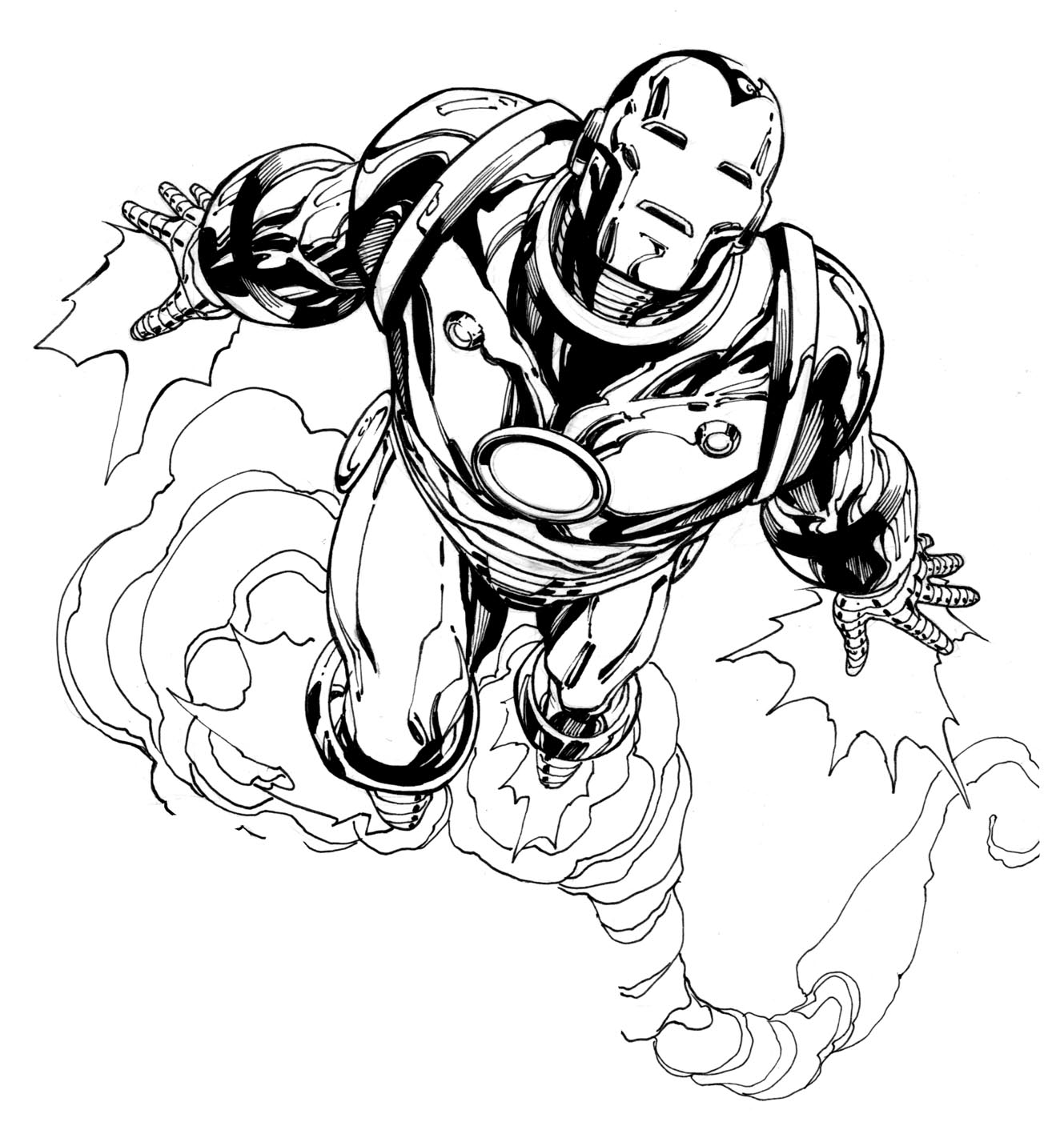 着色页: 钢铁侠 (超级英雄) #80584 - 免费可打印着色页