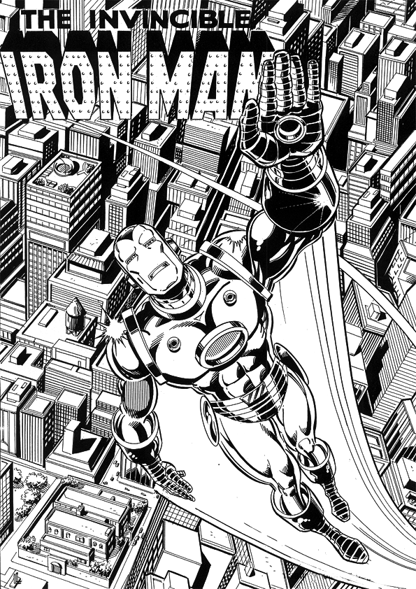 着色页: 钢铁侠 (超级英雄) #80611 - 免费可打印着色页