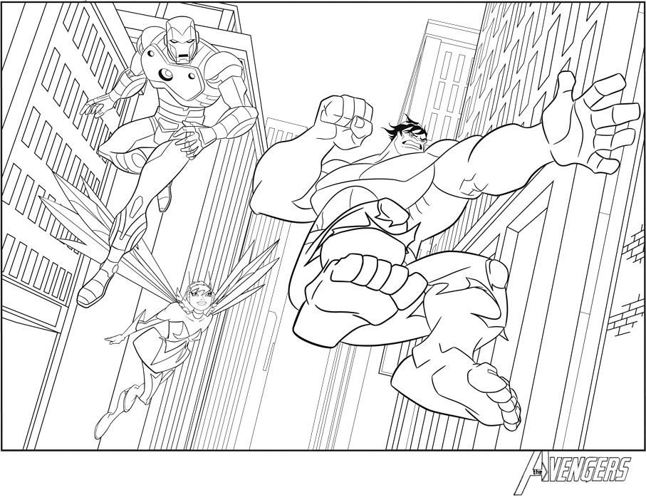 着色页: 钢铁侠 (超级英雄) #80647 - 免费可打印着色页