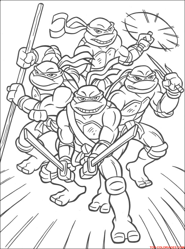 着色页: 忍者神龟 (超级英雄) #75354 - 免费可打印着色页