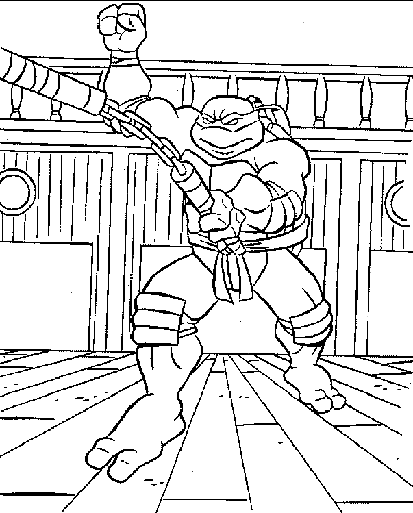 着色页: 忍者神龟 (超级英雄) #75374 - 免费可打印着色页