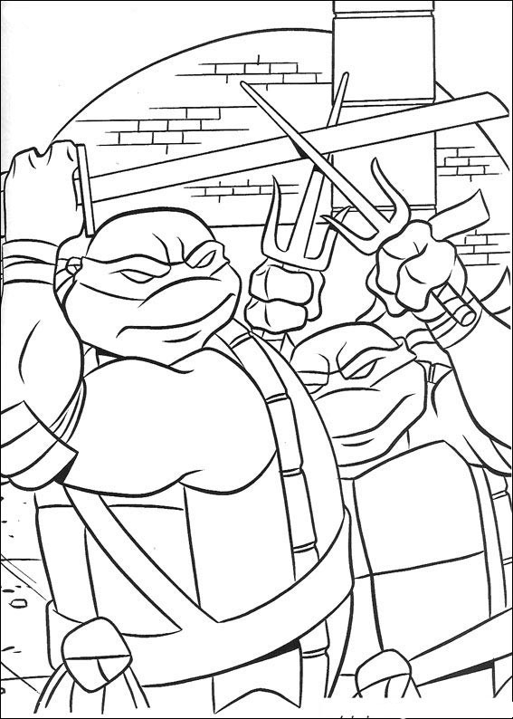 着色页: 忍者神龟 (超级英雄) #75381 - 免费可打印着色页