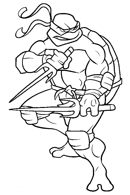 着色页: 忍者神龟 (超级英雄) #75412 - 免费可打印着色页