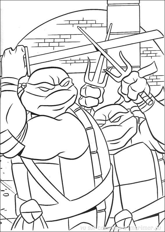 着色页: 忍者神龟 (超级英雄) #75462 - 免费可打印着色页