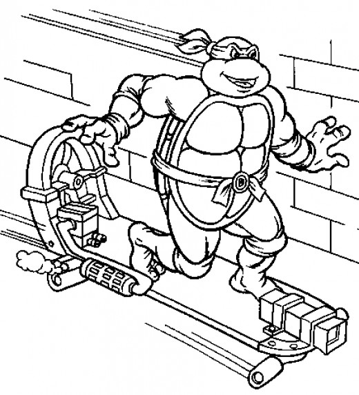 着色页: 忍者神龟 (超级英雄) #75493 - 免费可打印着色页