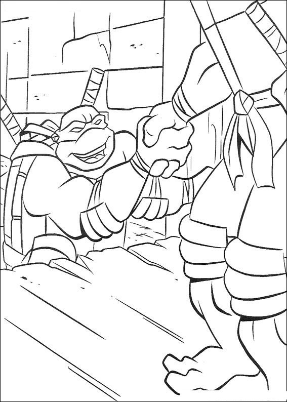 着色页: 忍者神龟 (超级英雄) #75502 - 免费可打印着色页