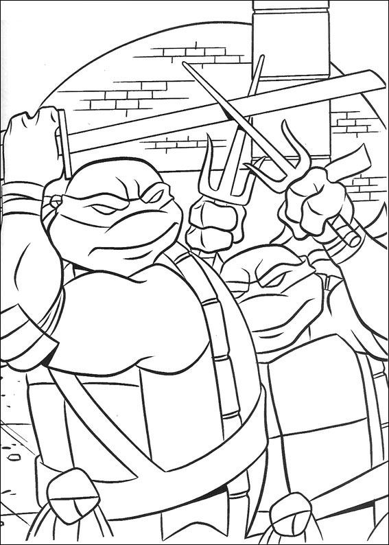 着色页: 忍者神龟 (超级英雄) #75567 - 免费可打印着色页