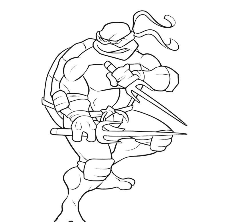 着色页: 忍者神龟 (超级英雄) #75603 - 免费可打印着色页