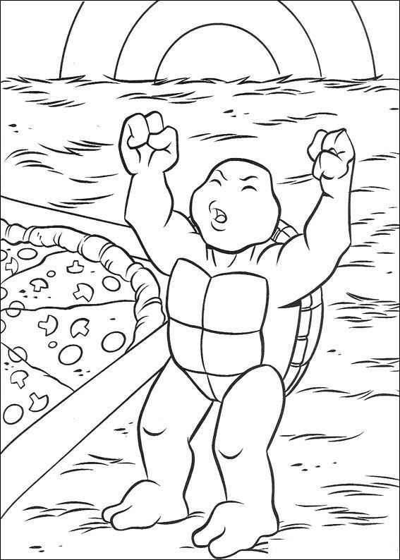 着色页: 忍者神龟 (超级英雄) #75610 - 免费可打印着色页