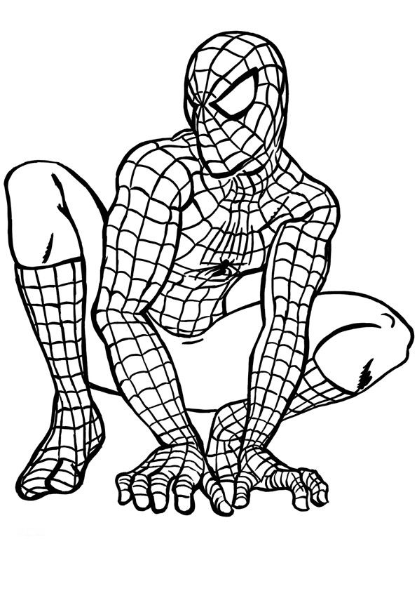 着色页: 蜘蛛侠 (超级英雄) #78648 - 免费可打印着色页