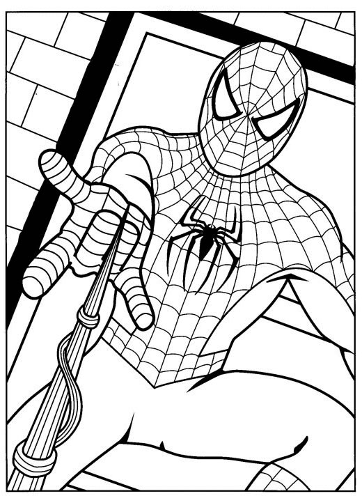 着色页: 蜘蛛侠 (超级英雄) #78652 - 免费可打印着色页