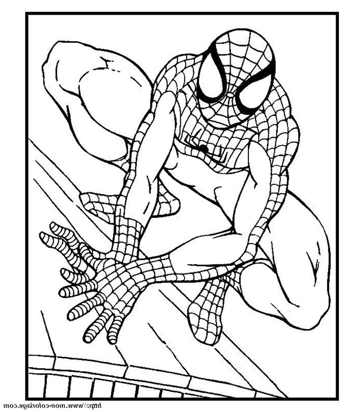 着色页: 蜘蛛侠 (超级英雄) #78664 - 免费可打印着色页