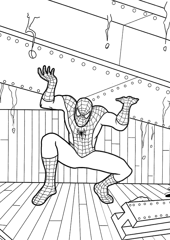 着色页: 蜘蛛侠 (超级英雄) #78670 - 免费可打印着色页