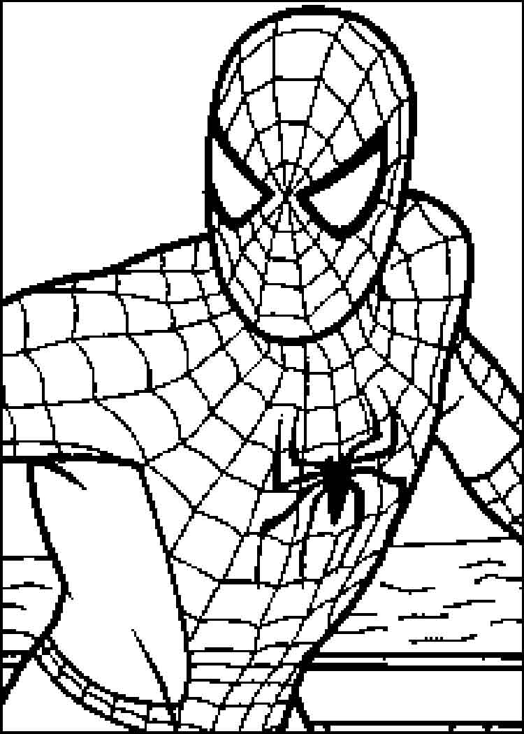 着色页: 蜘蛛侠 (超级英雄) #78675 - 免费可打印着色页