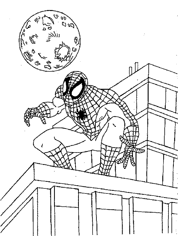 着色页: 蜘蛛侠 (超级英雄) #78685 - 免费可打印着色页