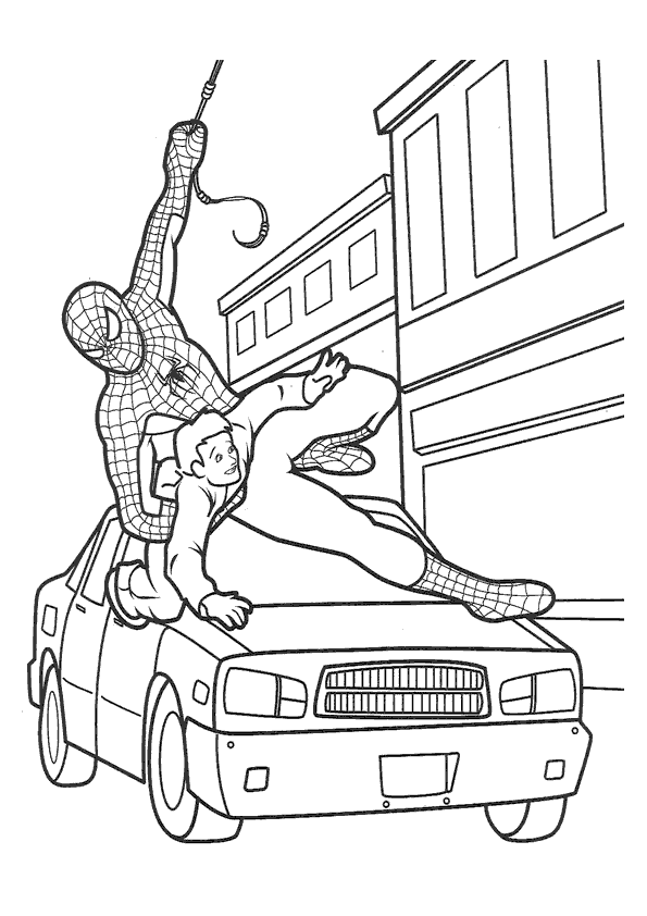 着色页: 蜘蛛侠 (超级英雄) #78686 - 免费可打印着色页