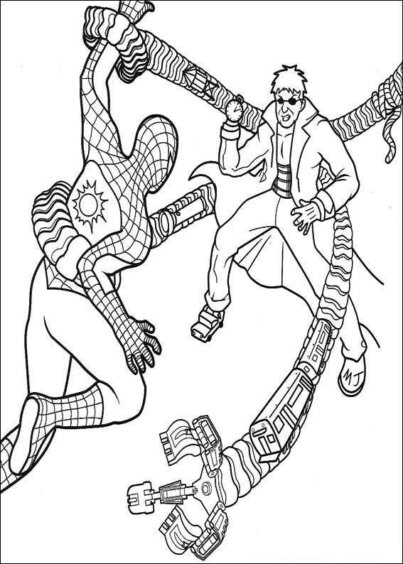 着色页: 蜘蛛侠 (超级英雄) #78689 - 免费可打印着色页