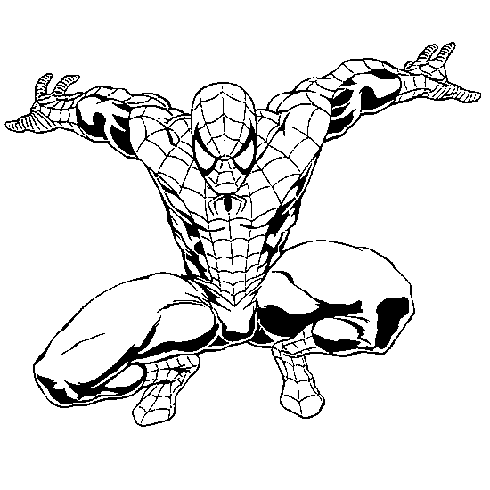 着色页: 蜘蛛侠 (超级英雄) #78690 - 免费可打印着色页
