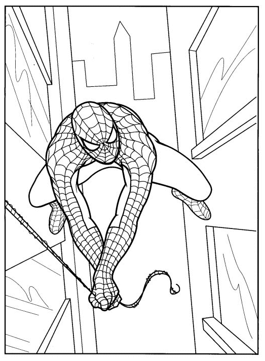 着色页: 蜘蛛侠 (超级英雄) #78693 - 免费可打印着色页