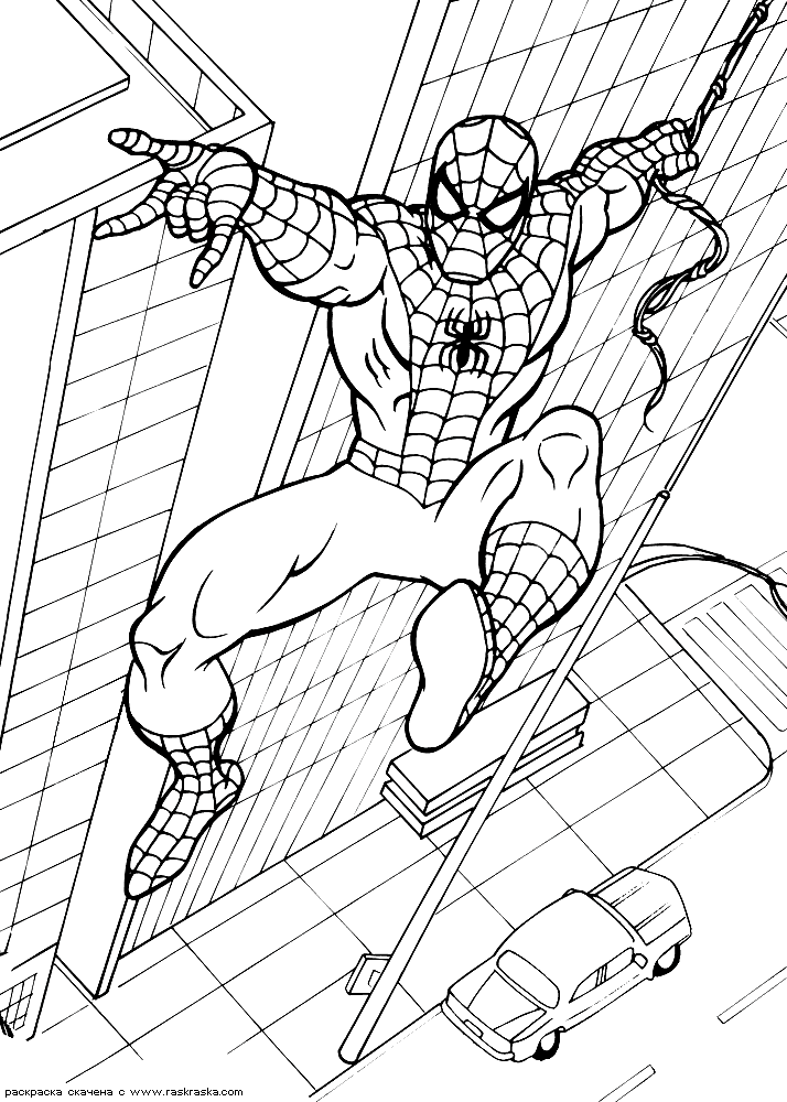 着色页: 蜘蛛侠 (超级英雄) #78703 - 免费可打印着色页