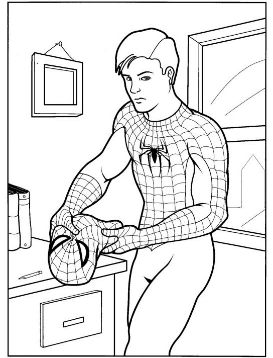 着色页: 蜘蛛侠 (超级英雄) #78716 - 免费可打印着色页