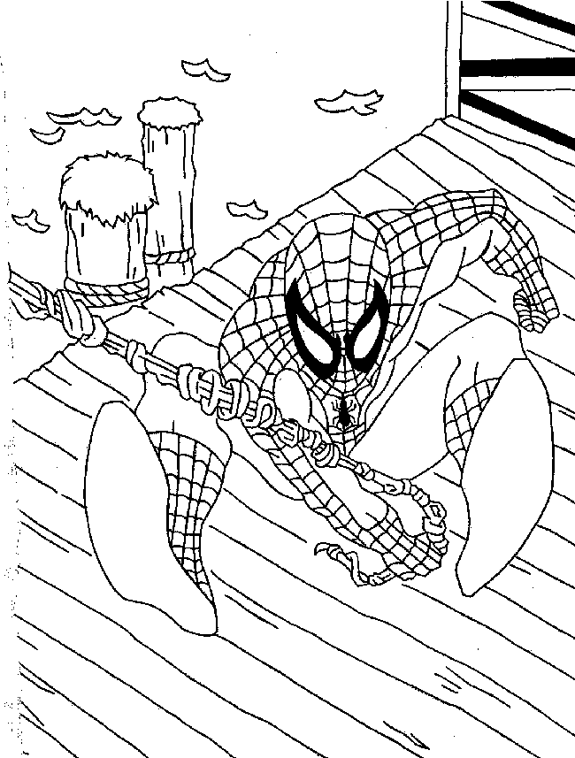 着色页: 蜘蛛侠 (超级英雄) #78743 - 免费可打印着色页
