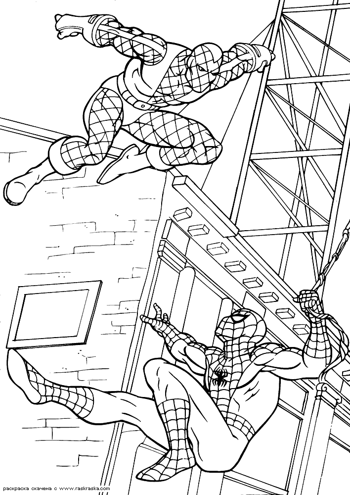 着色页: 蜘蛛侠 (超级英雄) #78770 - 免费可打印着色页