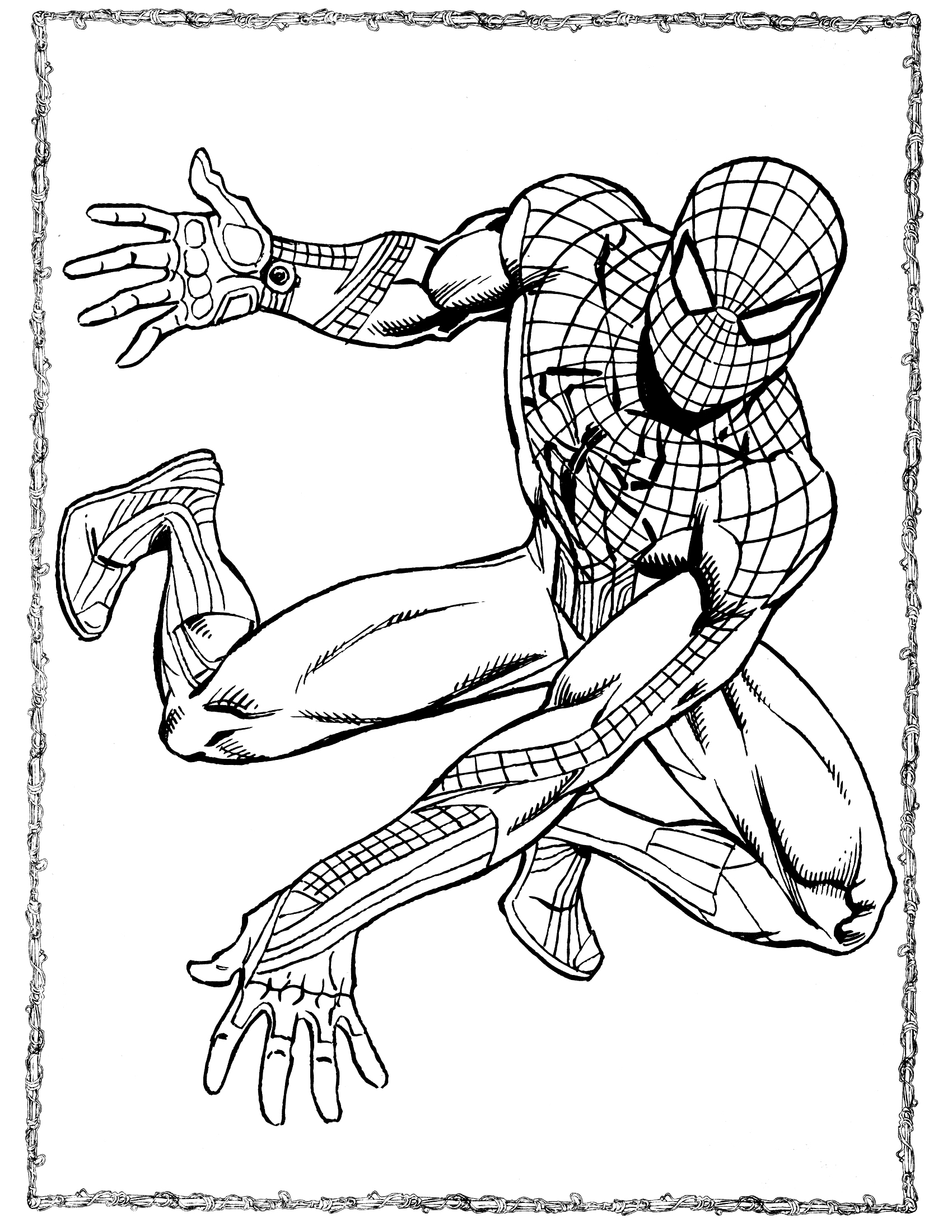 着色页: 蜘蛛侠 (超级英雄) #78804 - 免费可打印着色页
