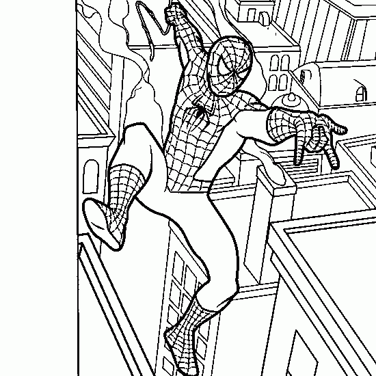 着色页: 蜘蛛侠 (超级英雄) #78806 - 免费可打印着色页