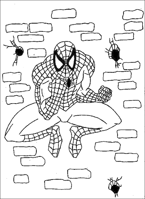 着色页: 蜘蛛侠 (超级英雄) #78809 - 免费可打印着色页