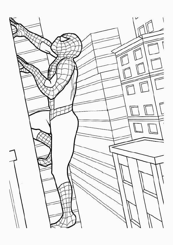 着色页: 蜘蛛侠 (超级英雄) #78811 - 免费可打印着色页