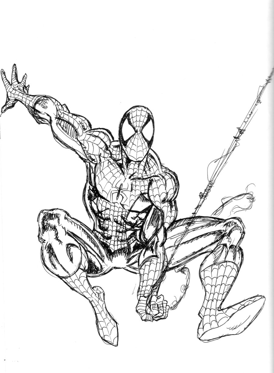 着色页: 蜘蛛侠 (超级英雄) #78820 - 免费可打印着色页