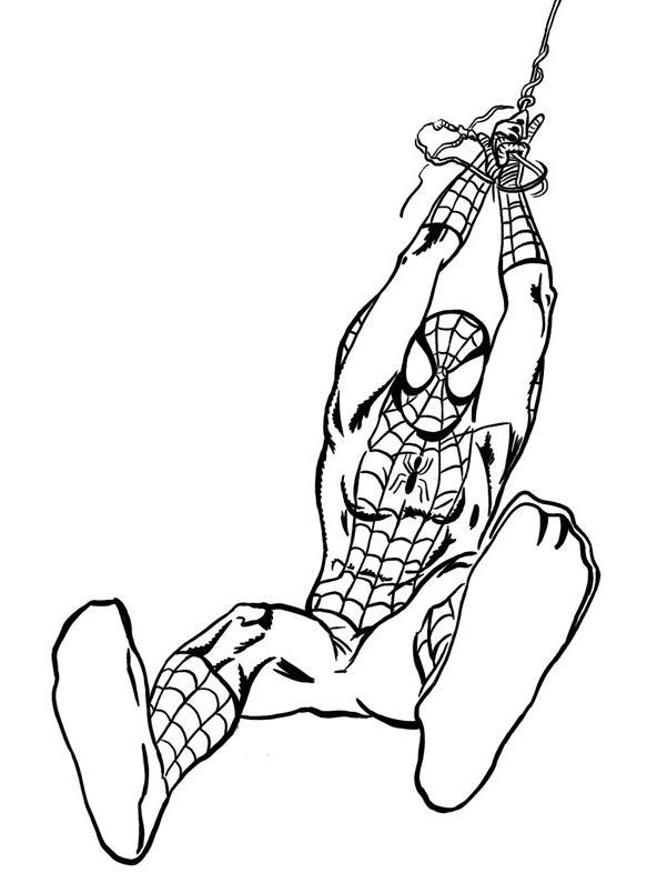 着色页: 蜘蛛侠 (超级英雄) #78826 - 免费可打印着色页