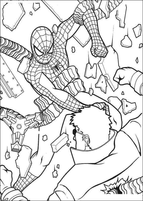 着色页: 蜘蛛侠 (超级英雄) #78830 - 免费可打印着色页