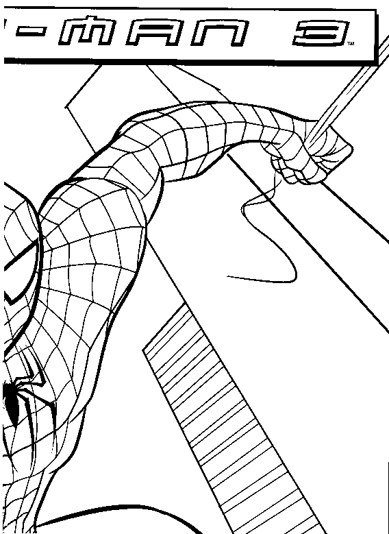 着色页: 蜘蛛侠 (超级英雄) #78841 - 免费可打印着色页