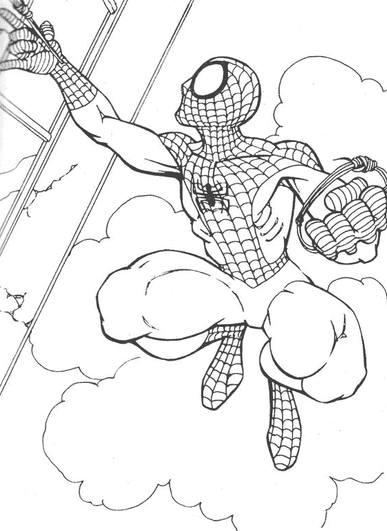 着色页: 蜘蛛侠 (超级英雄) #78851 - 免费可打印着色页