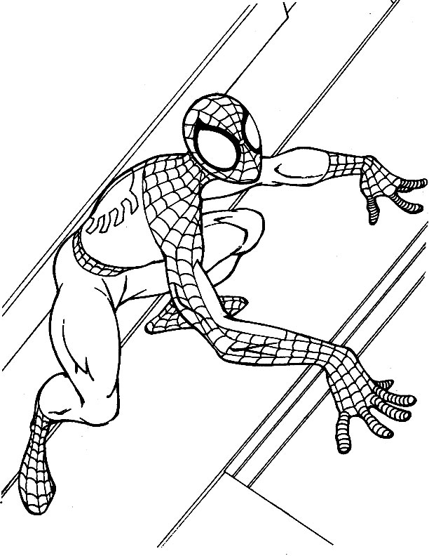 着色页: 蜘蛛侠 (超级英雄) #78857 - 免费可打印着色页