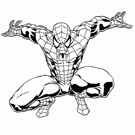 着色页: 蜘蛛侠 (超级英雄) #78859 - 免费可打印着色页