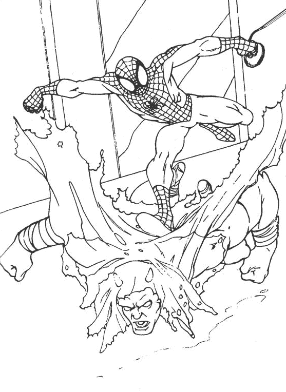 着色页: 蜘蛛侠 (超级英雄) #78876 - 免费可打印着色页