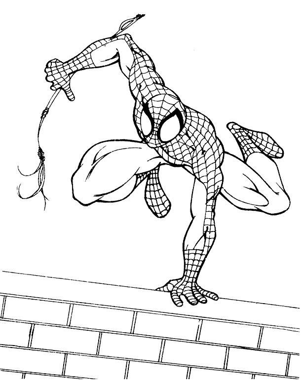 着色页: 蜘蛛侠 (超级英雄) #78881 - 免费可打印着色页