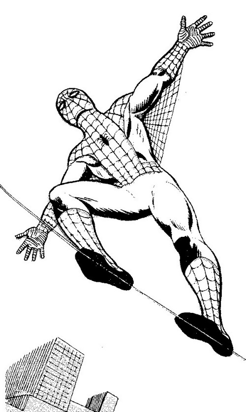 着色页: 蜘蛛侠 (超级英雄) #78882 - 免费可打印着色页
