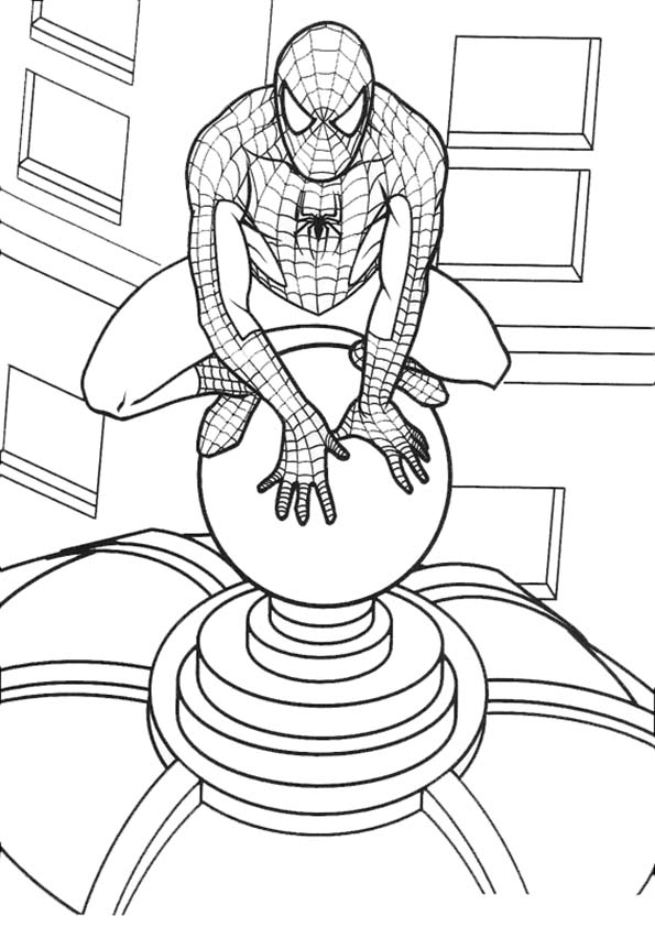 着色页: 蜘蛛侠 (超级英雄) #78895 - 免费可打印着色页