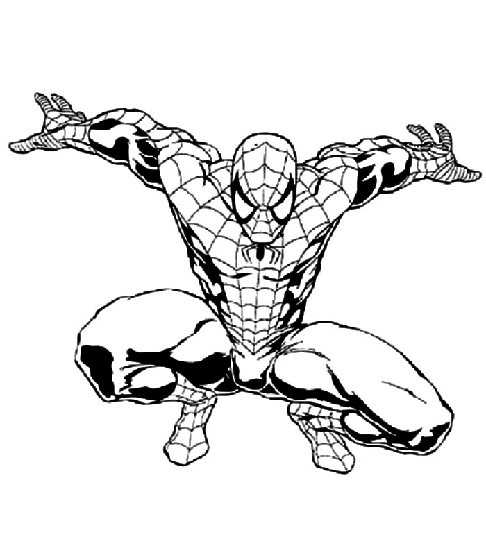 着色页: 蜘蛛侠 (超级英雄) #78899 - 免费可打印着色页