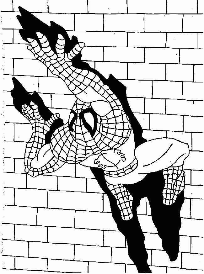 着色页: 蜘蛛侠 (超级英雄) #78901 - 免费可打印着色页