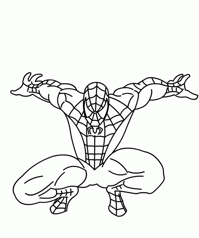 着色页: 蜘蛛侠 (超级英雄) #78909 - 免费可打印着色页