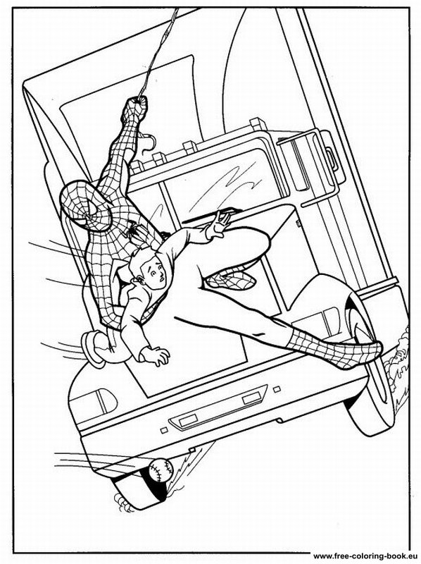 着色页: 蜘蛛侠 (超级英雄) #78913 - 免费可打印着色页
